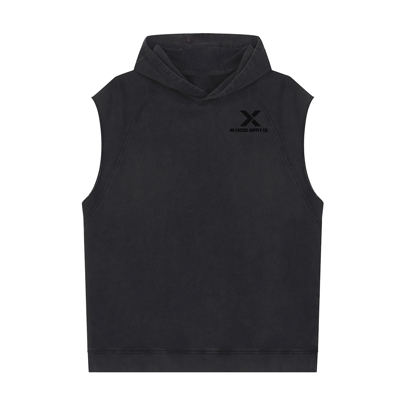 Snow Washed Sleeveless Hoodie